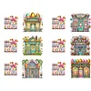 6PCS Diamond Painting Easter Cottage Greeting Card Kit for Birthdays Thanksgiving & Special Occasion