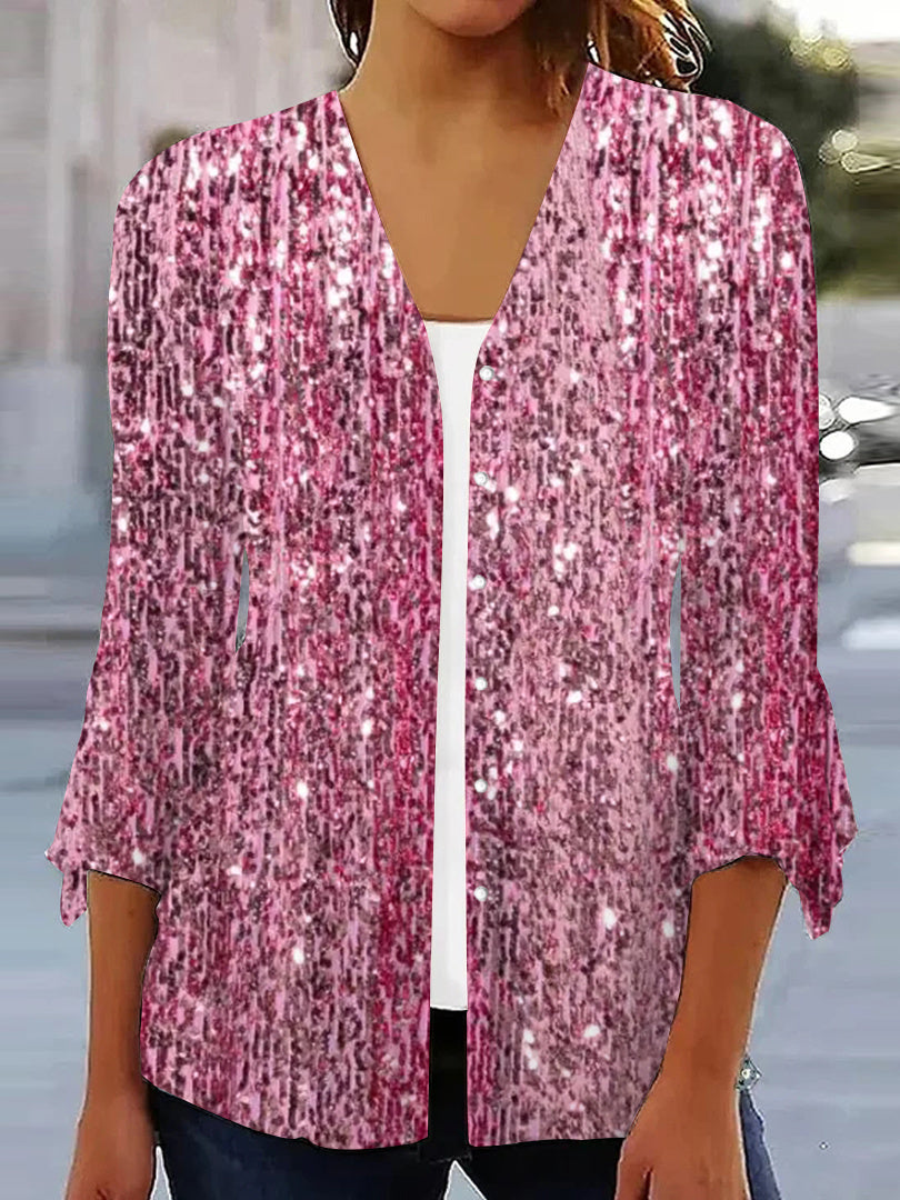 Women Long Sleeve V-neck Graphic Floral Printed Top