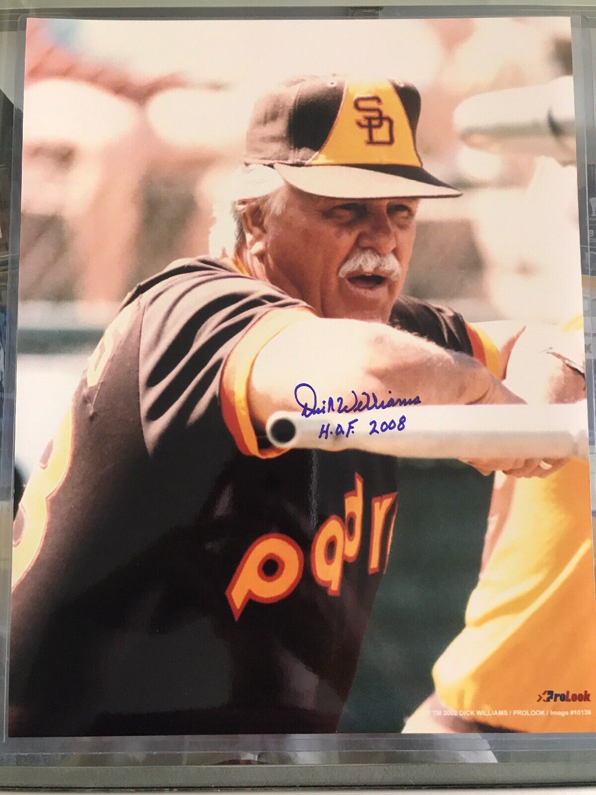 Dick Williams Signed 11x14 2008 Hall Of Fame Manager Padres Deceased C