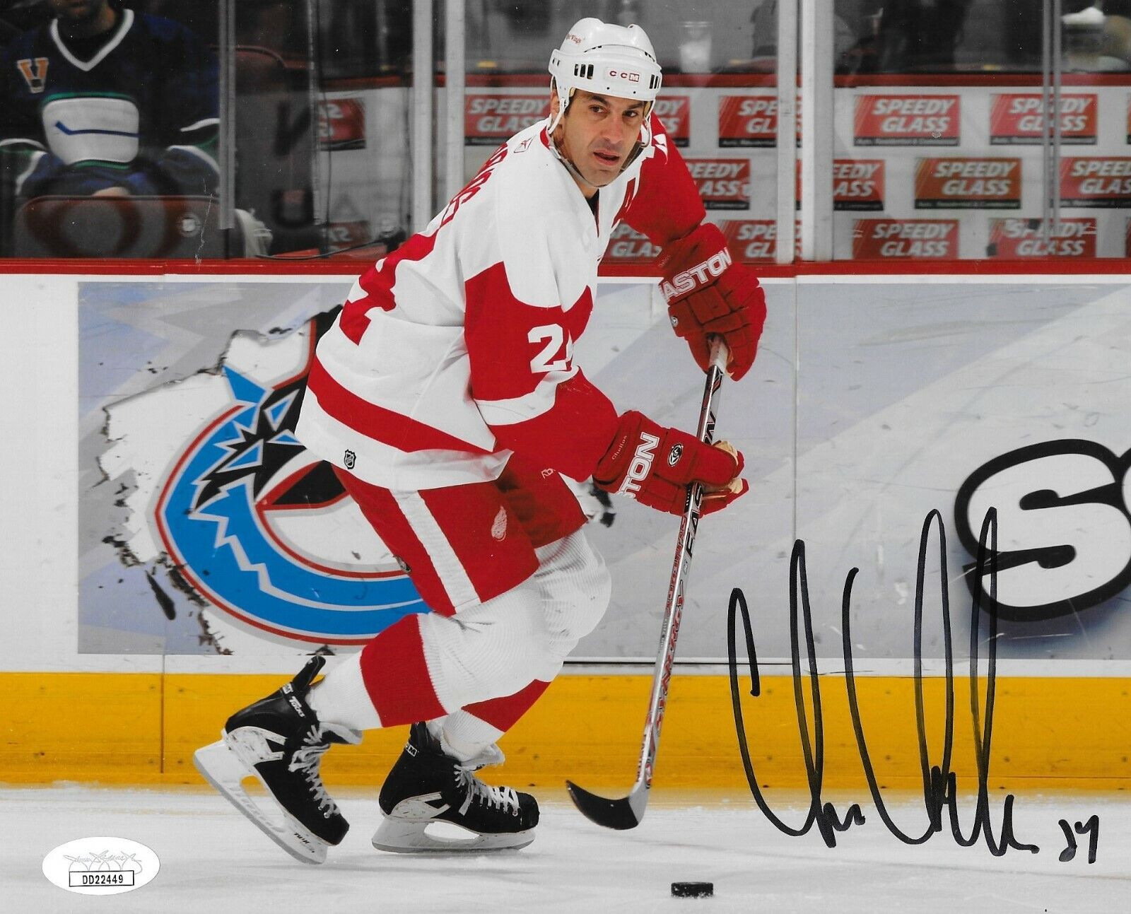 Chris Chelios signed Detroit Red Wings 8x10 Photo Poster painting autographed HOF JSA