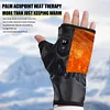Rechargeable USB Fingerless Heated Gloves w/3 Heating Levels for Sports Skiing