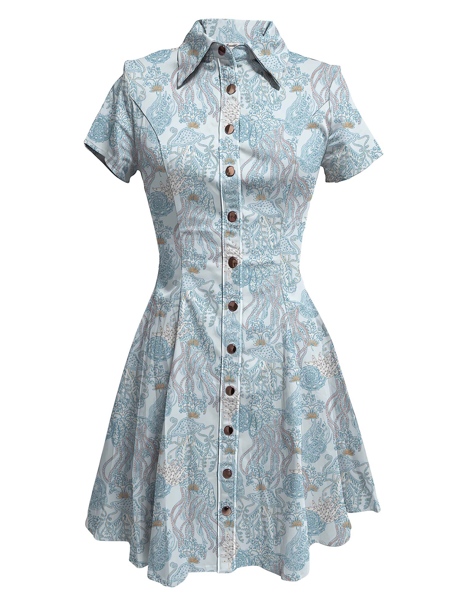 【Andréa Leonelli X Boozelele】Serene Jellyfish - 100% Cotton Dress