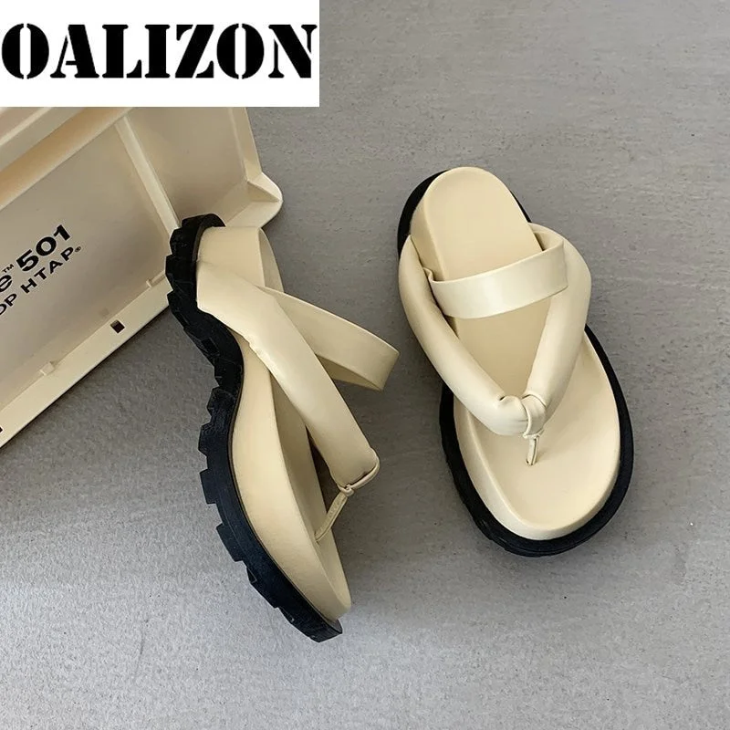 Comfort Summer Women Flat Platform Flip Flops Flange Soles Sandal Slippers Shoes Woman Casual Fashion Lady Slides Slippers Shoes