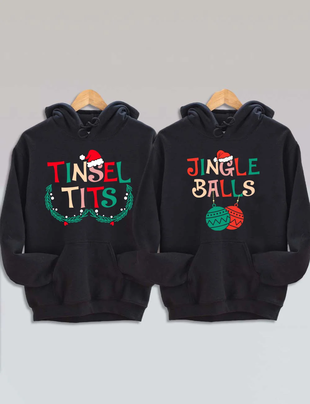 Tinsel Tits/Jingle Balls Christmas Hoodie