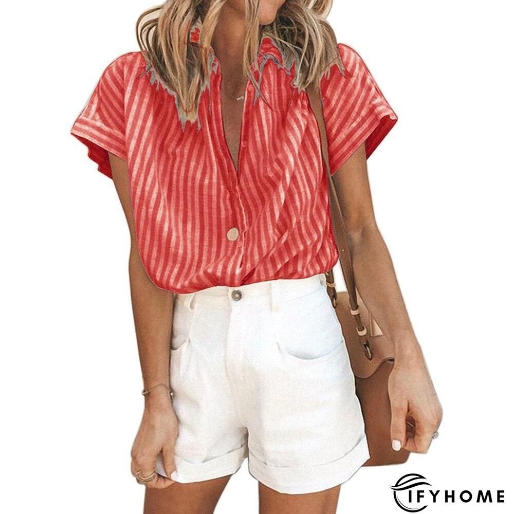 Elastic Knit Soft Summer Loose Women Shirt Casual Office Short Sleeve | IFYHOME