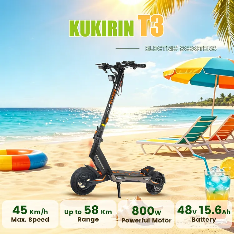 KUKIRIN T3 Electric Scooter | 800W Powerful Motor | 45KM/H Max Speed