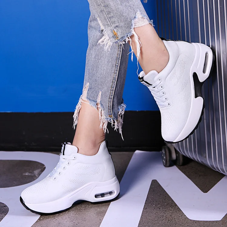 Women Casual Breathable Running Platform Sneakers Lightweight Tennis Shoes QueenFunky