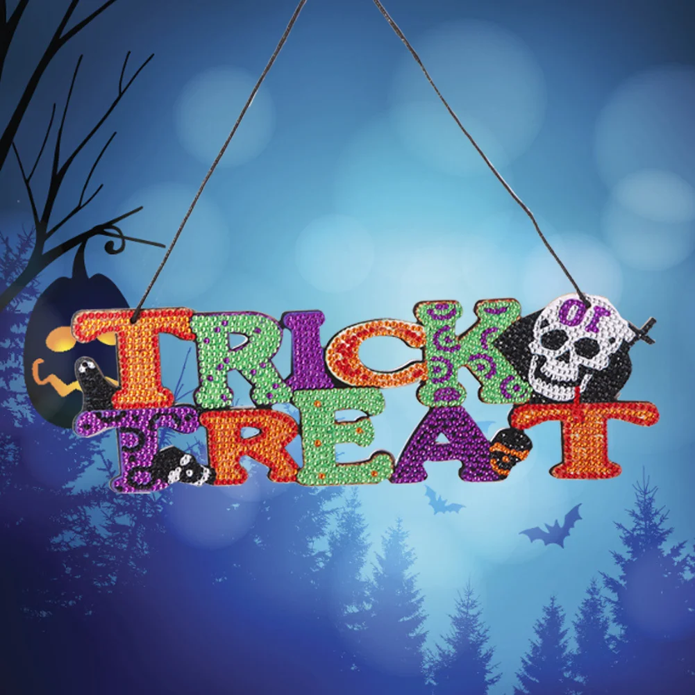 DIY Diamond Crystal Halloween Pendant Hanging