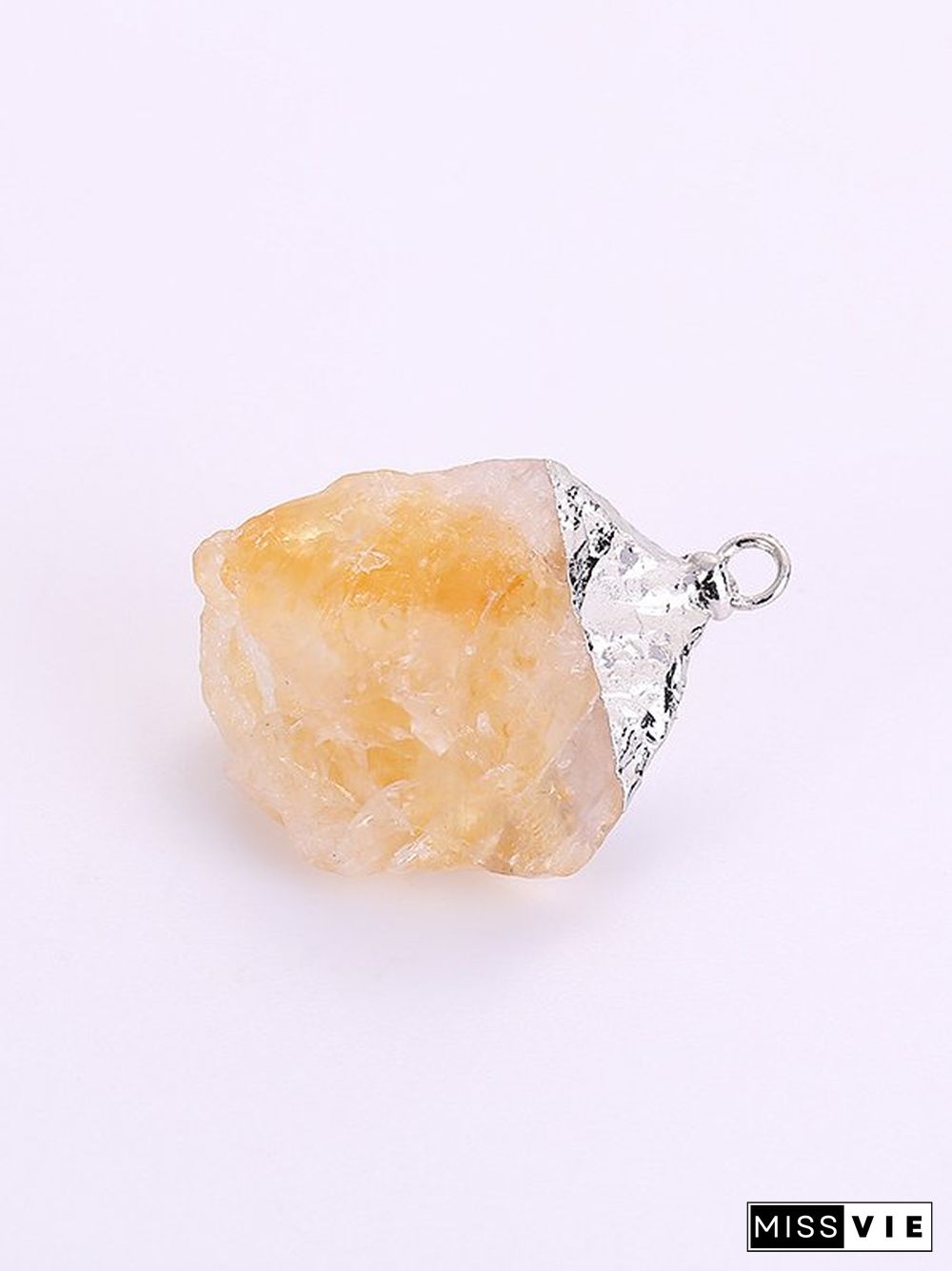 Natural Crystal Inlaid Gold Vintage Pendant DIY Jewelry Necklace Accessories