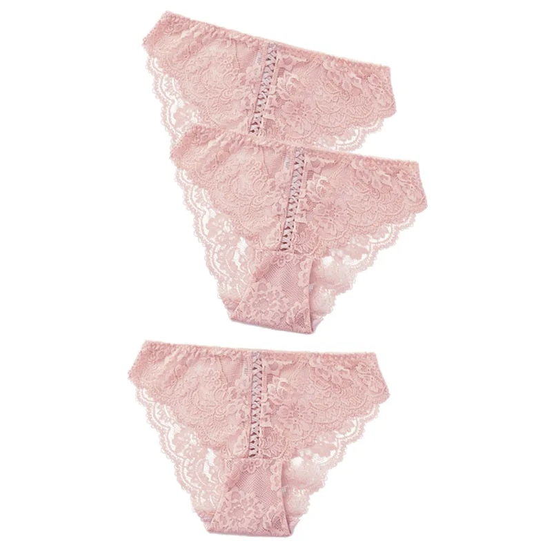 3pcs Sexy Lace Panty Women Briefs Panties Women Low Waist Lingerie Underwear Female Sexy Iminates L XL XXL Underpant 8 Colors