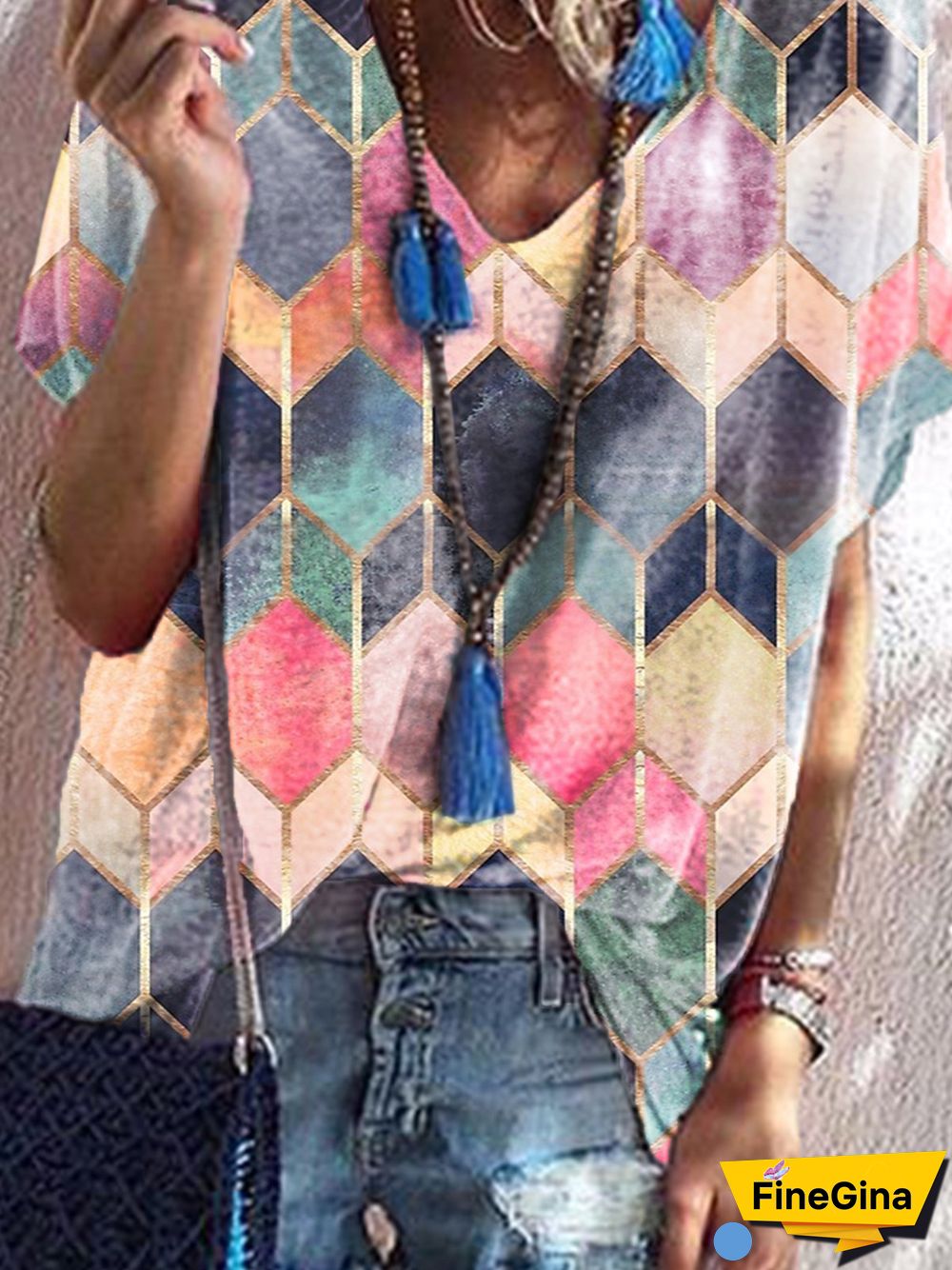 Short Sleeve Vintage Tops