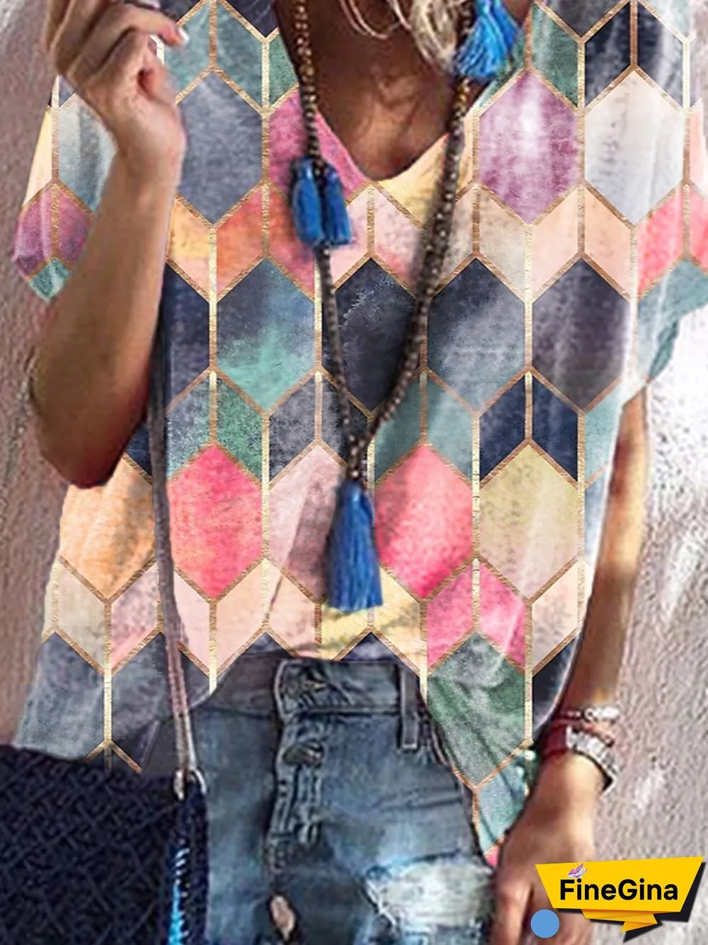 Short Sleeve Vintage Tops
