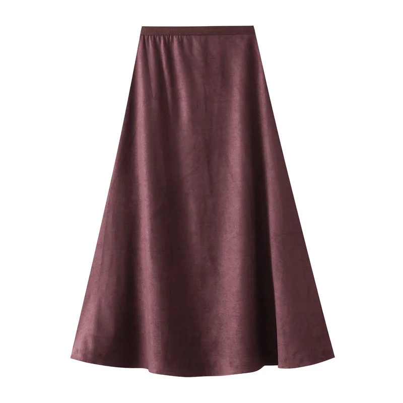 Nigikala Nigikala Hanging Half-Body Dress 2025 Autumn High Waist Is Thin And Covered With Meat A-Shaped Skirt Temperament Long Skirt Umbrella Skirt 2218