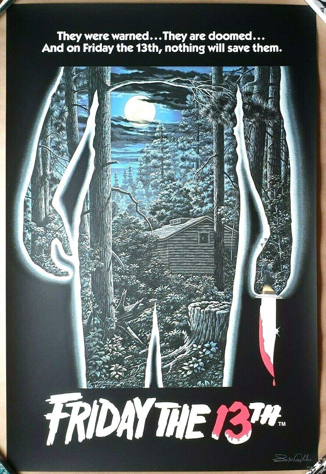 SPIROS ANGELIKAS - FRIDAY THE 13TH Screen Print Poster /225 Horror Jason Vorhees