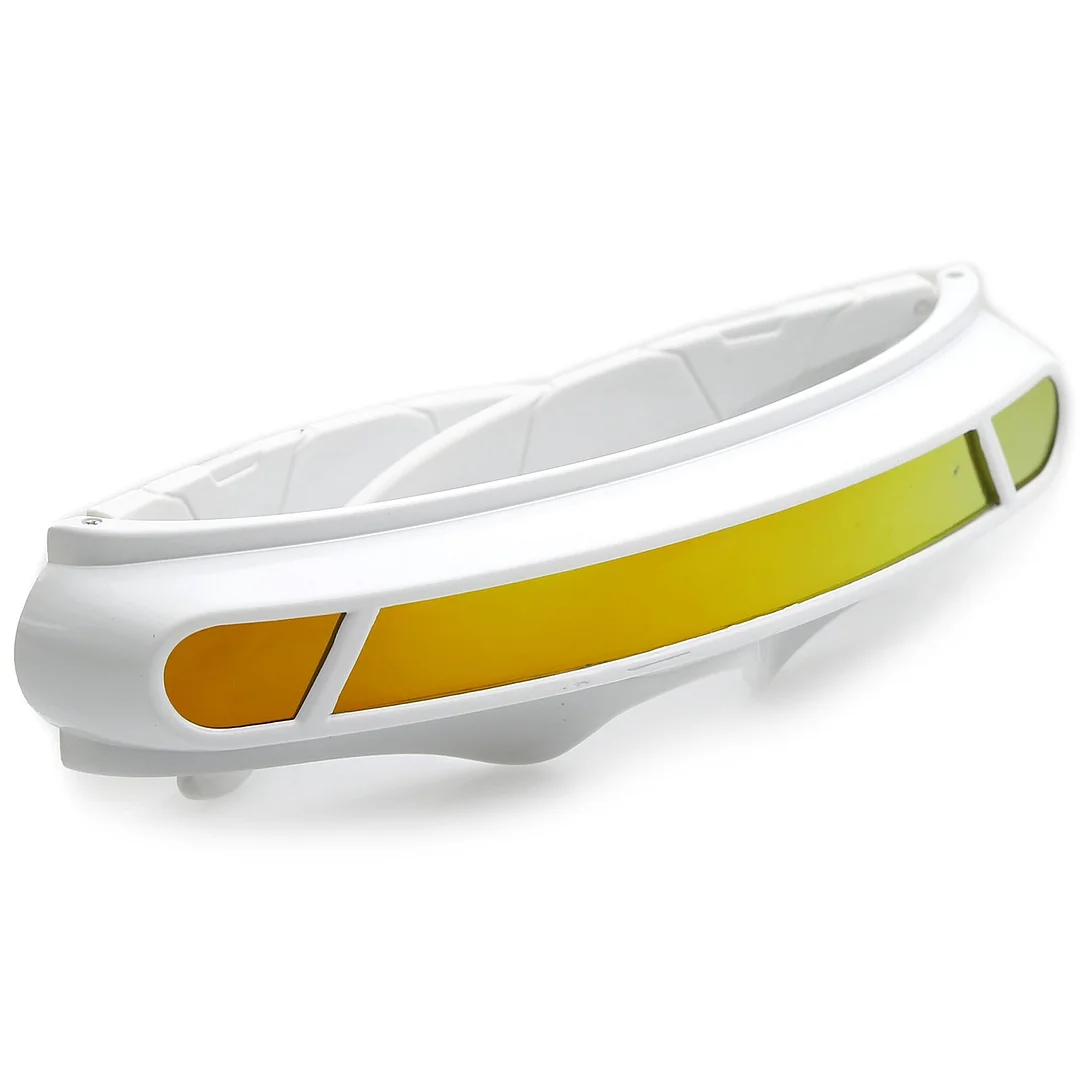 Futuristic Cyclops Shield Colored Mirror Mono Lens Wrap glasses 147mm