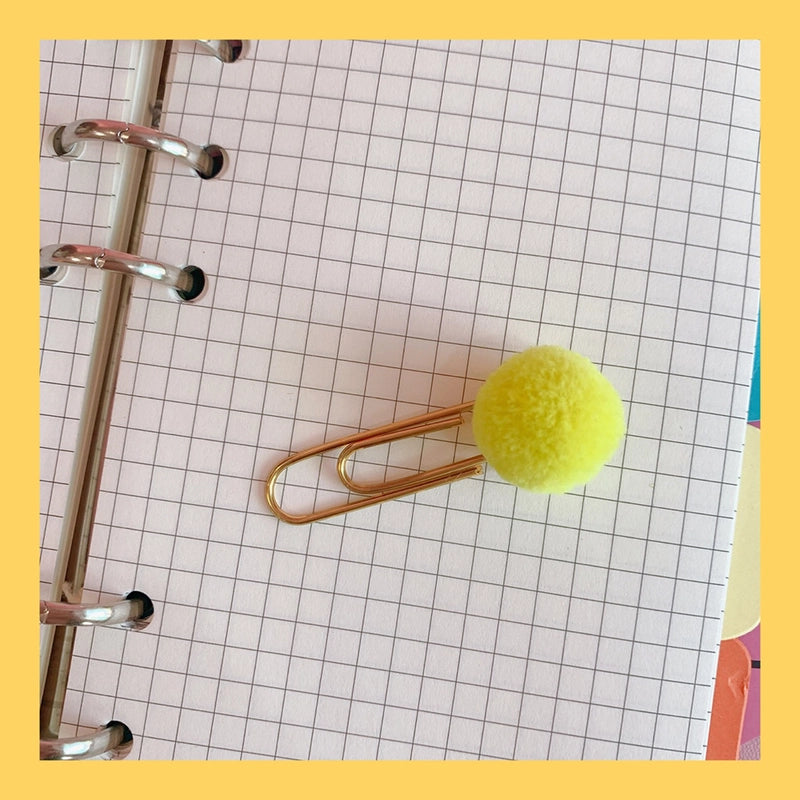Japanese Cute Creative Metal Paper Clip Bookmark Color Candy Hairy Ball Pin Student Office Supplies Stationery