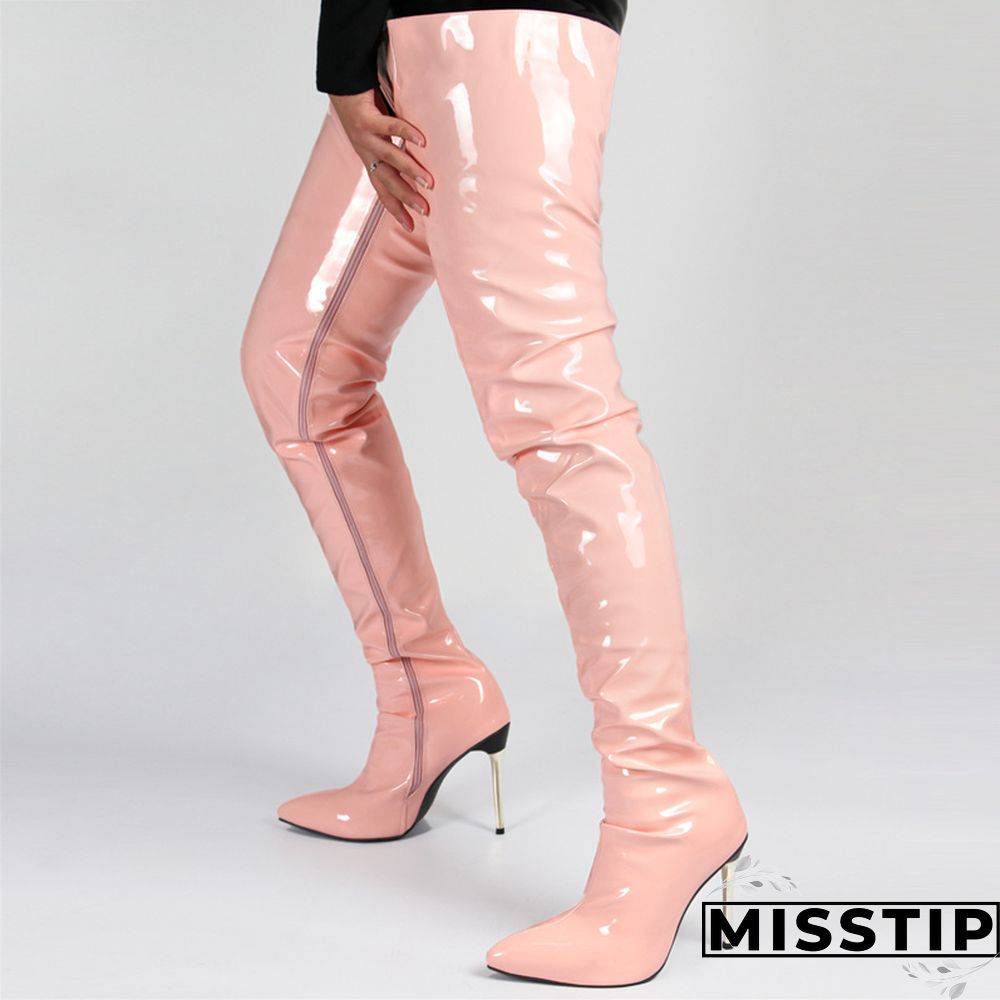 Black Casual Patchwork Solid Color Pointed Keep Warm Comfortable Shoes (Heel Height 4.72in)