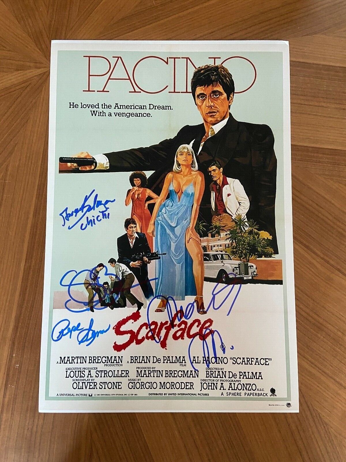 *SCARFACE* signed 12x18 poster * BAUER, SALAZAR, SERNA & MORODER * COA PROOF * 6