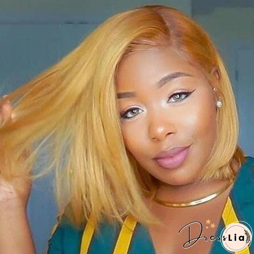 Chemical Fiber High Temperature Silk Women's Medium Split Short Straight Hair