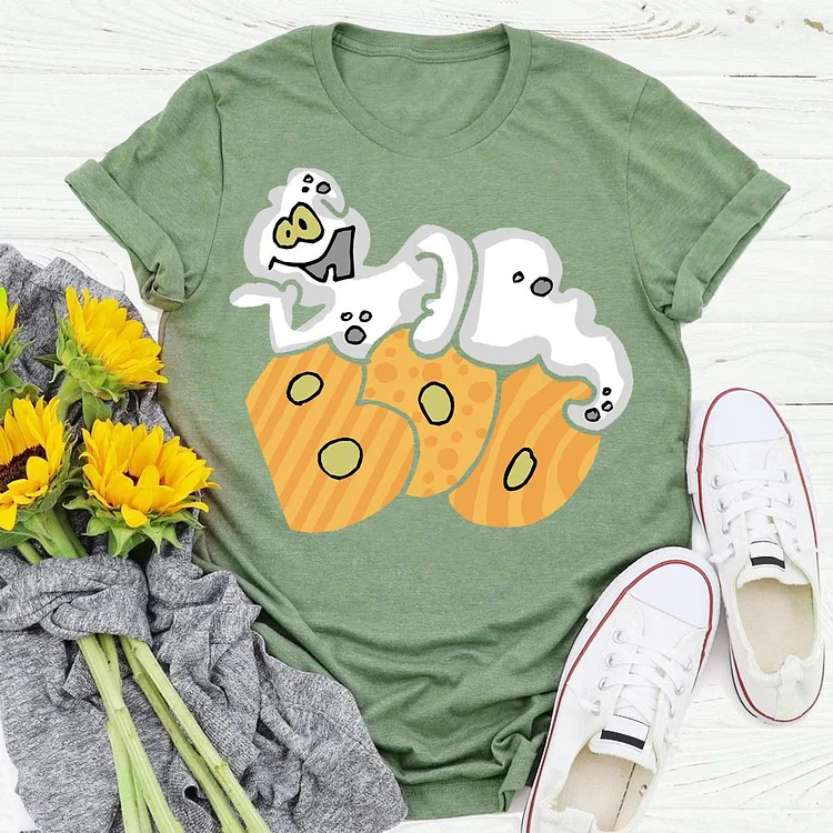 Halloween "Boo" T-shirt Tee -06739