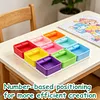 9-Square Diamond Art Painting Tray 3D Printed Colorful Rhinestone Tray Organizer Lightweight & Portable for DIY Crafts Nail Dotting Tools (Multicolor)