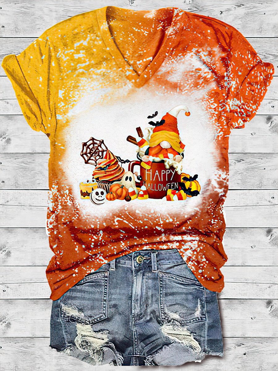 Halloween Art Print Casual T-Shirt