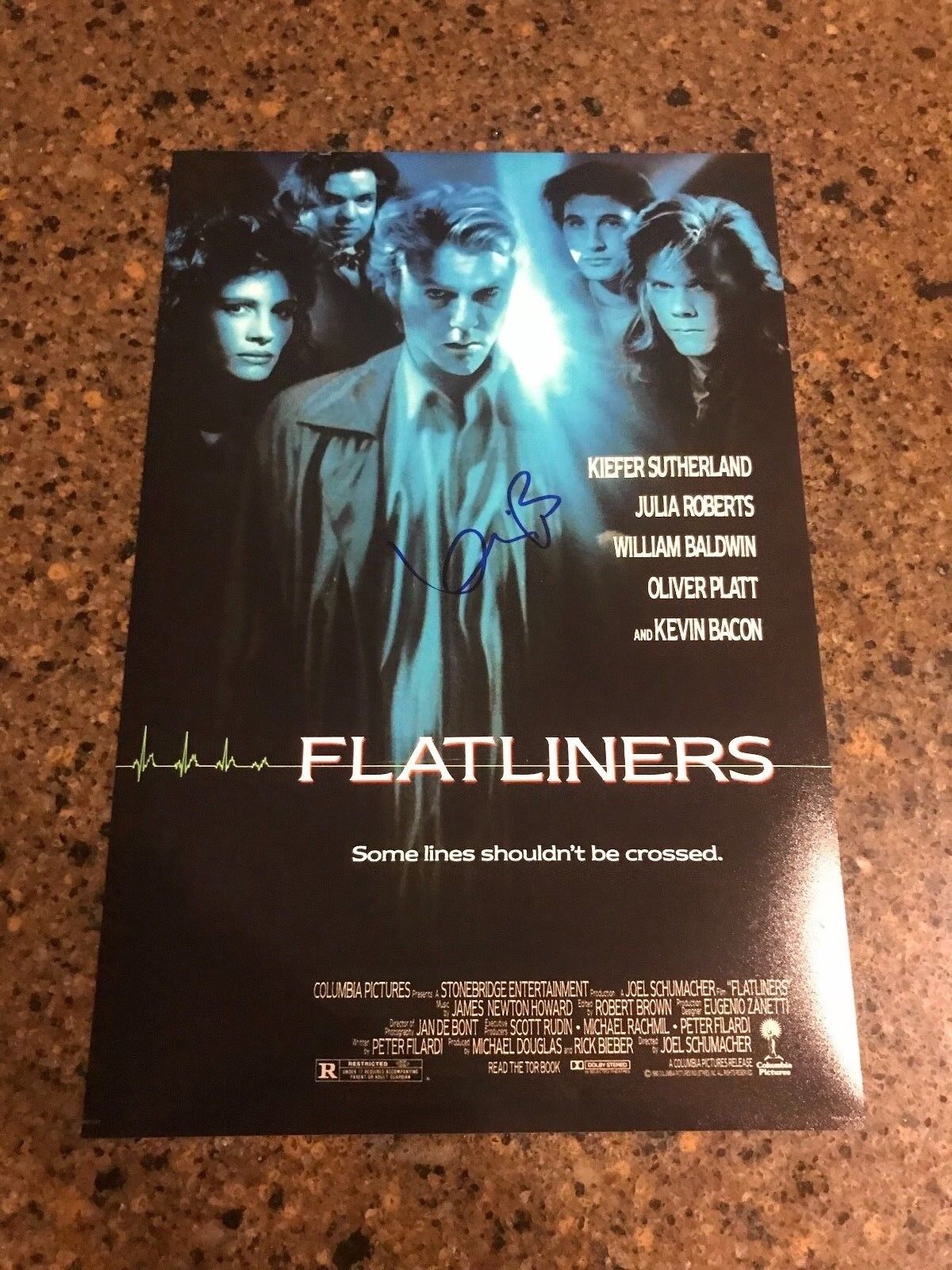 * KEVIN BACON * autographed signed 12x18 Photo Poster painting poster * FLATLINERS * 1