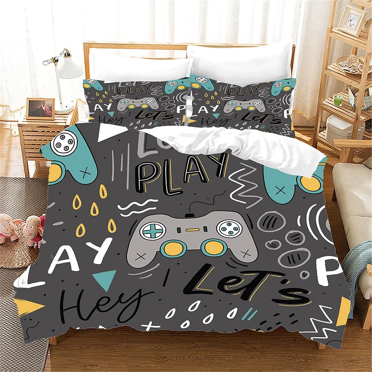 King Bed Room Set Queen Bedding Sets 026 Game Bedding Set With Pillow Cases[personalized name blankets][custom name blankets]