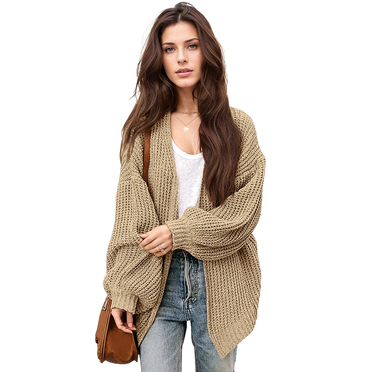 Lantern Sleeve Cardigan Oversized