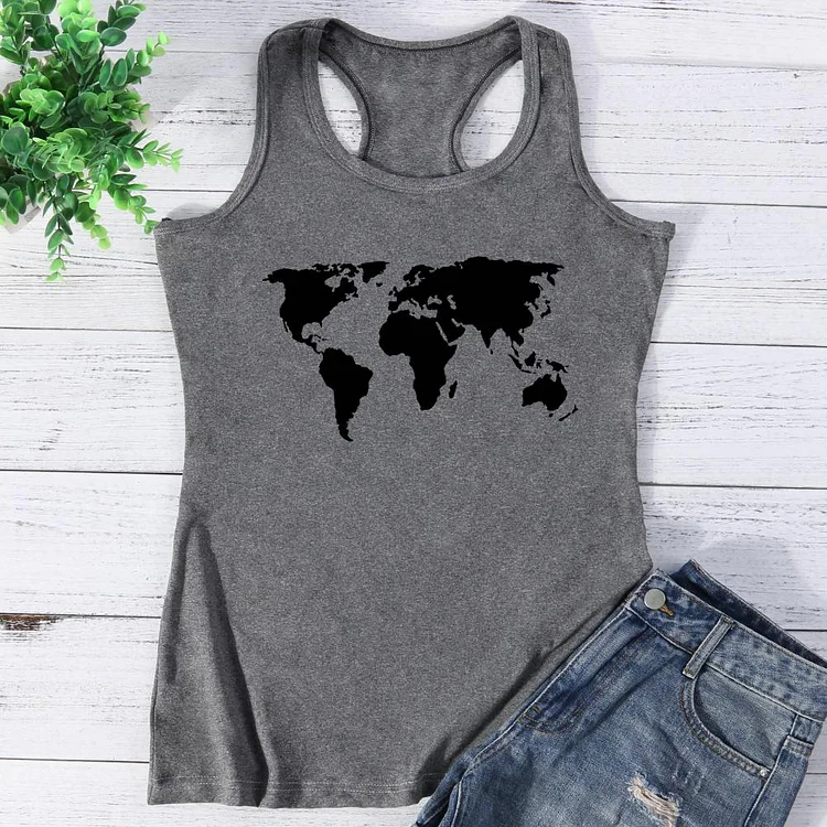 World Map Travel Vest Top