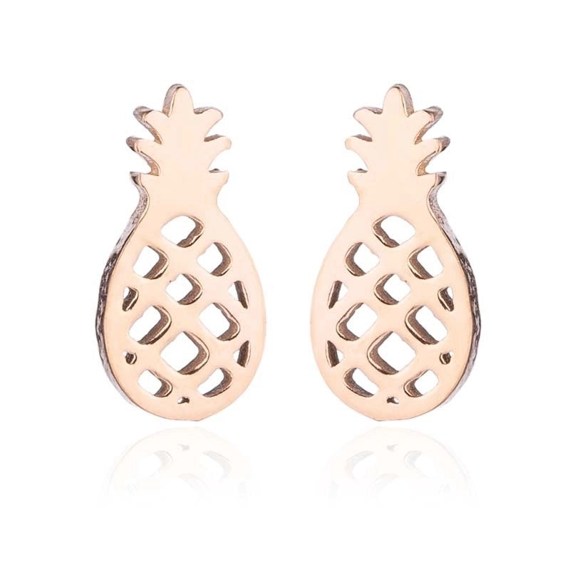 1 Pair Minimalist Fruit Stainless Steel Ear Studs