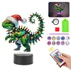 Acryl Weihnachten Dinosaurier doppelseitig - 5d DIY Bastellampe