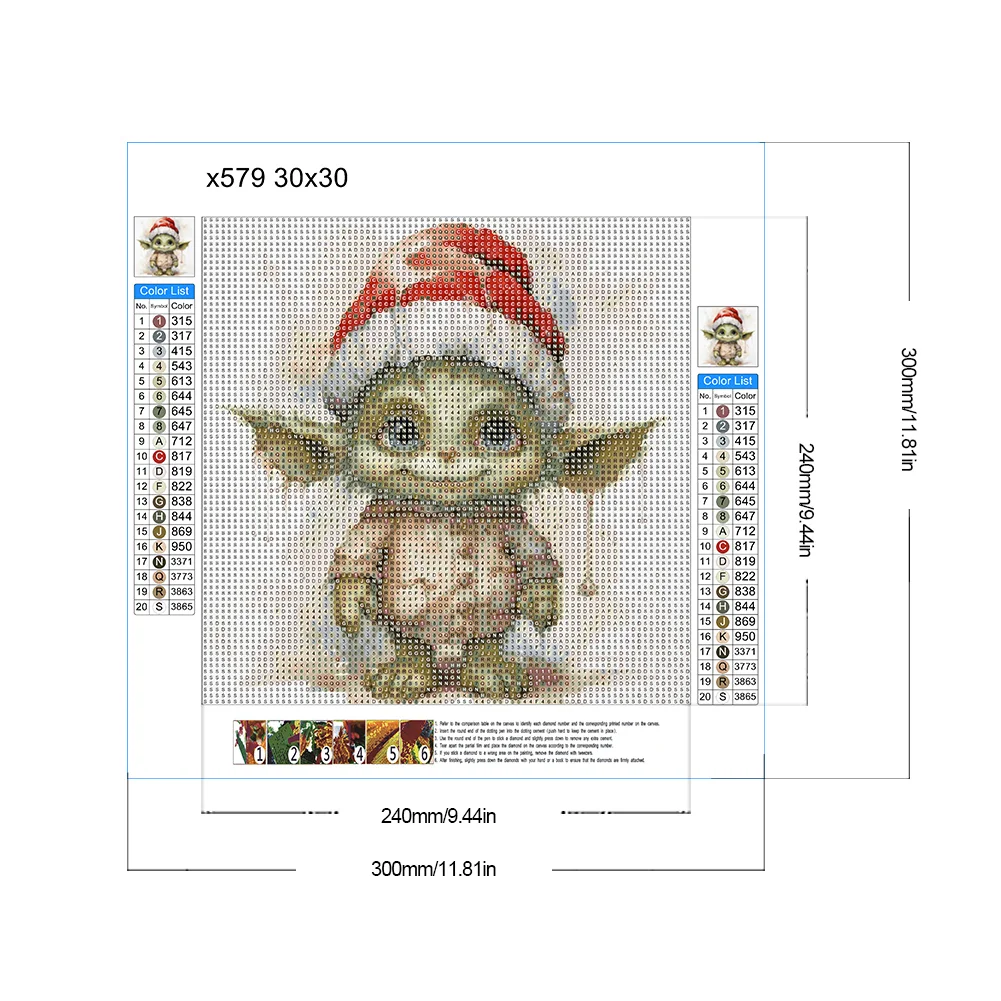 Diamond Painting - Full Round Drill - Yoda(Canvas|30*30cm)