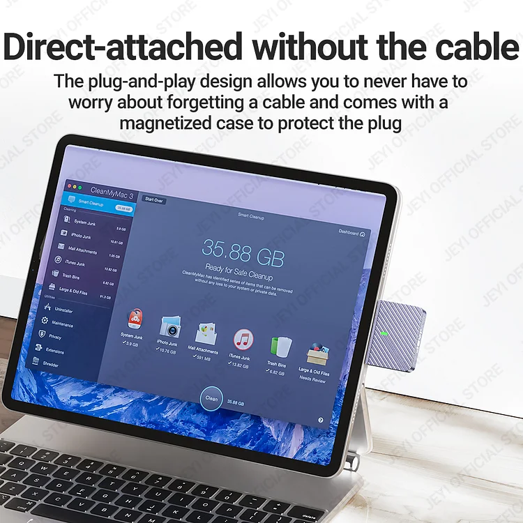 JEYI 2230 M.2 NVMe Direct-attach SSD Enclosure, USB 3.2