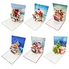 6pcs Diamond Painting Christmas Greeting Card Kits with Envelopes for Family Friend Gifts