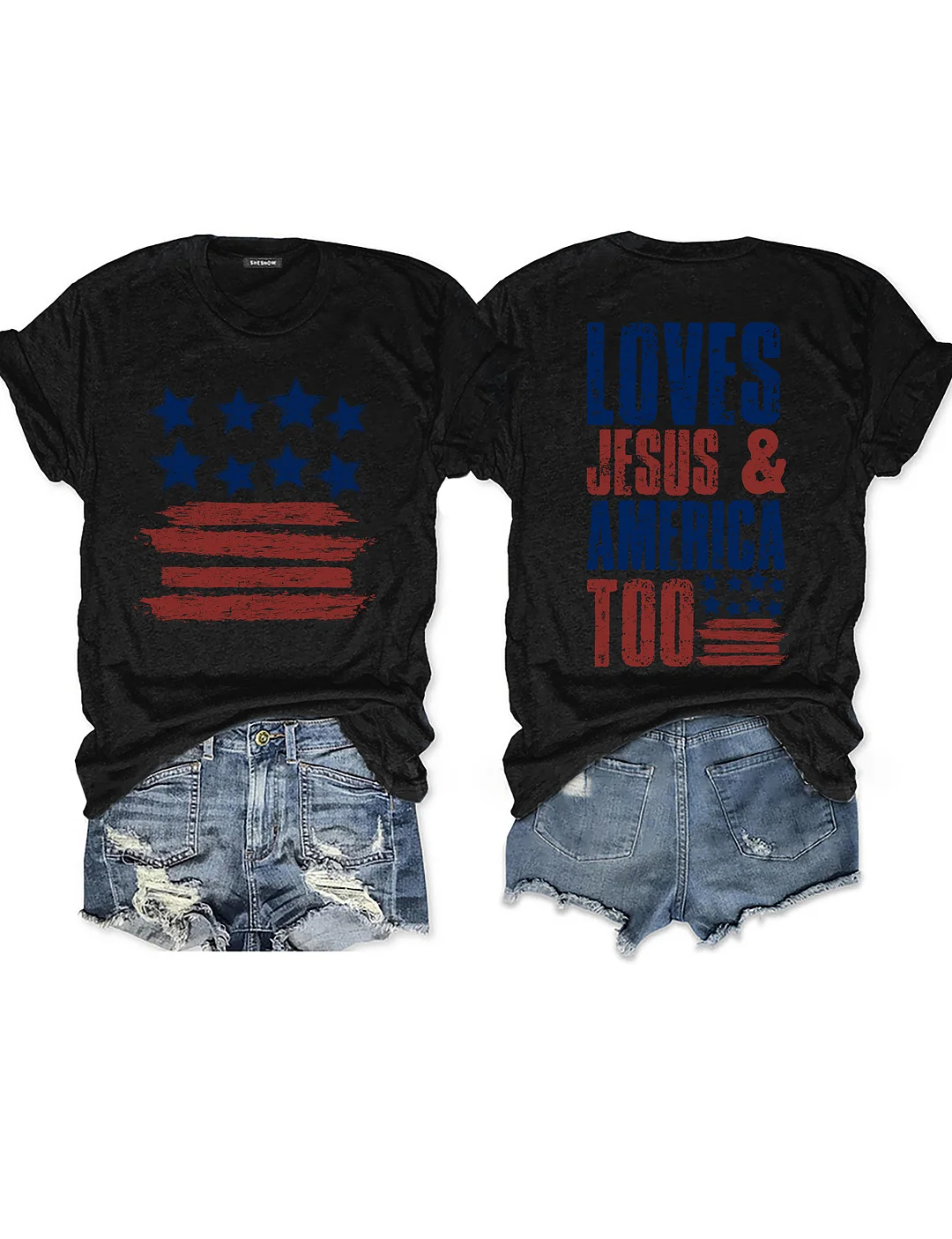 Loves Jesus And America Too T-Shirt