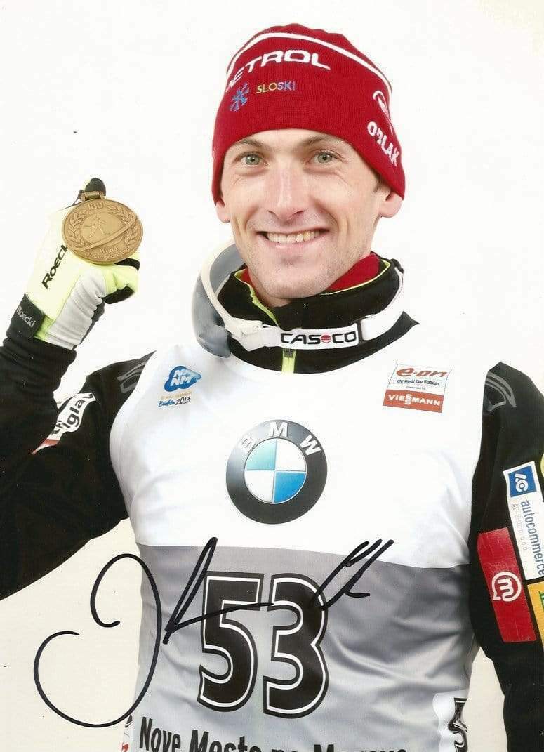 Jakov Fak BIATHLON autograph, In-Person signed Photo Poster painting