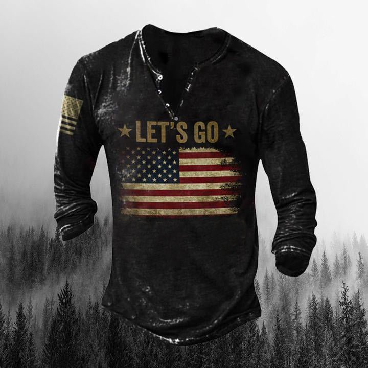 【Size:S】Men's Freedom Selection Of Style Long Sleeve T-Shirt