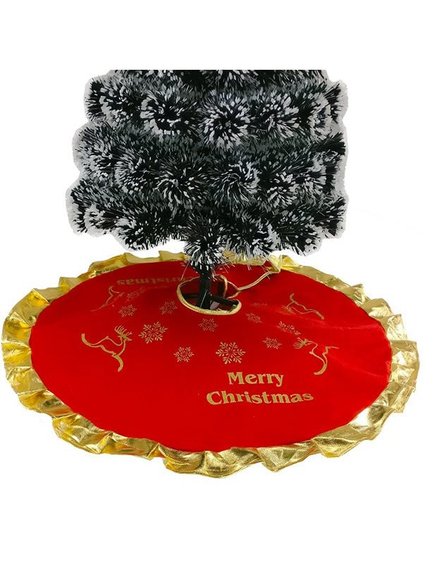 Snowflake Merry Christmas Tree Skirt 35.4Inches High-quality-elleschic