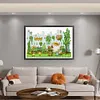 White Bear-Garden-11CT Stamped Cross Stitch 90*60cm/35.43*23.62in(Big Size)