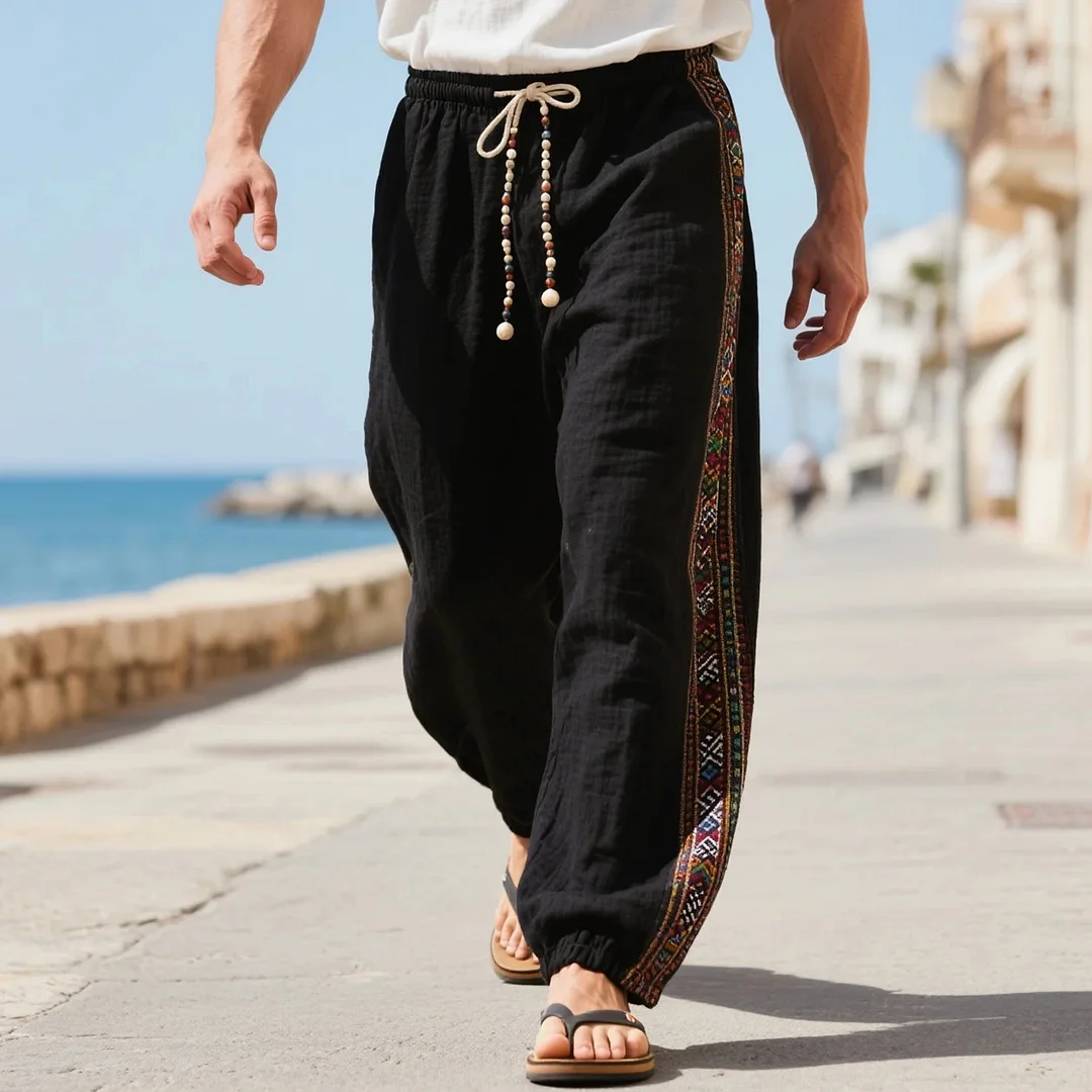  Stylish Embroidered Trousers for Men - Perfect for Summer Walks and Casual Outings