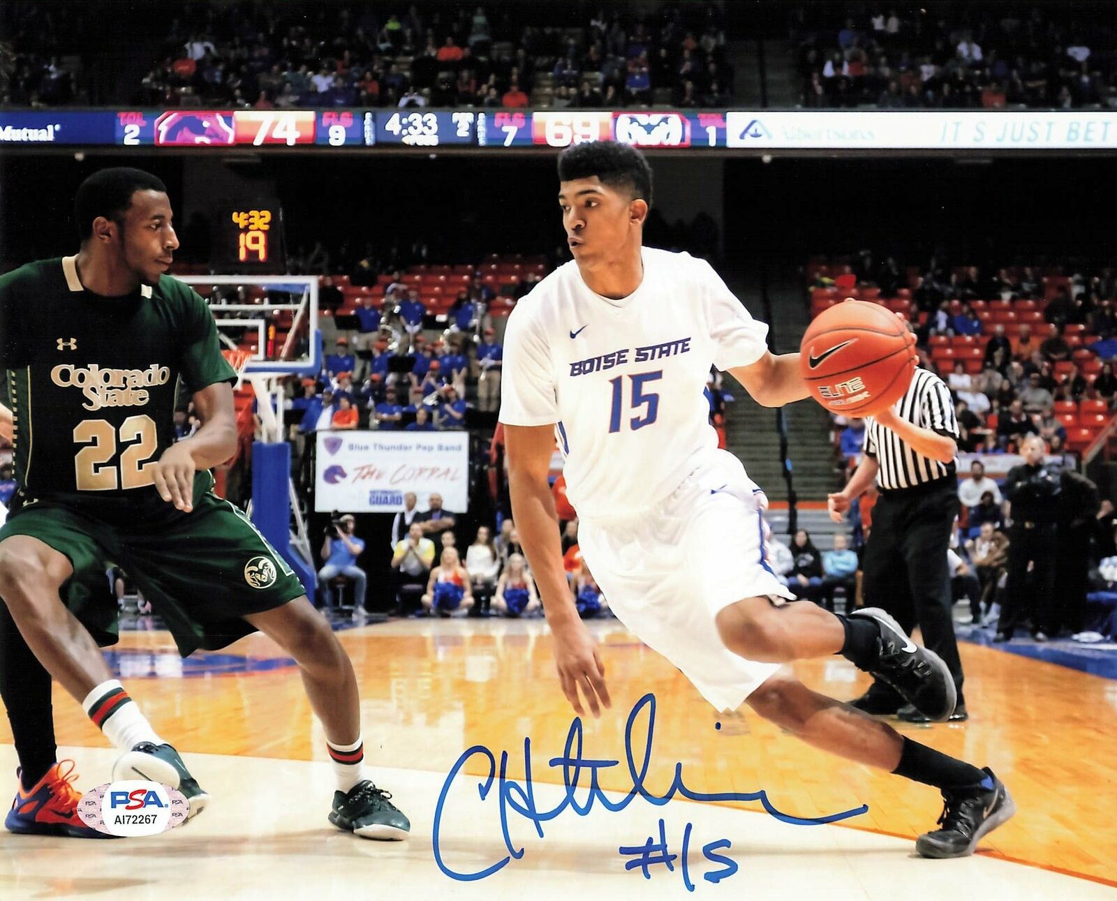 CHANDLER HUTCHISON signed 8x10 Photo Poster painting PSA/DNA Boise State Broncos Autographed