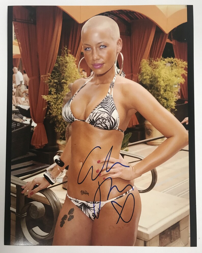 Amber Rose Signed Autographed Glossy 11x14 Photo Poster painting - COA Matching Holograms