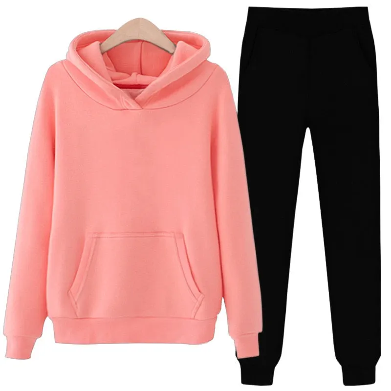 Yvlvol new Tracksuit women Sets Hoodies+Pants Two Piece Sets print Hooded Sweatshirt Outfit Sportswear Female Suit Clothing