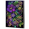 50 Seiten A5 lila Blumen - 5D DIY Basteln Notizbuch