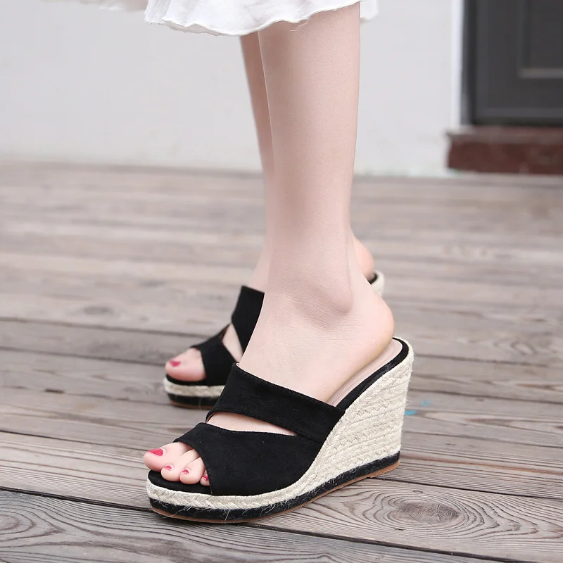 Wongn Wongn Cool Drag Women Summer Fashion Wear 2023 New Heighten Platform Shoes Platform High Heel One-Flops