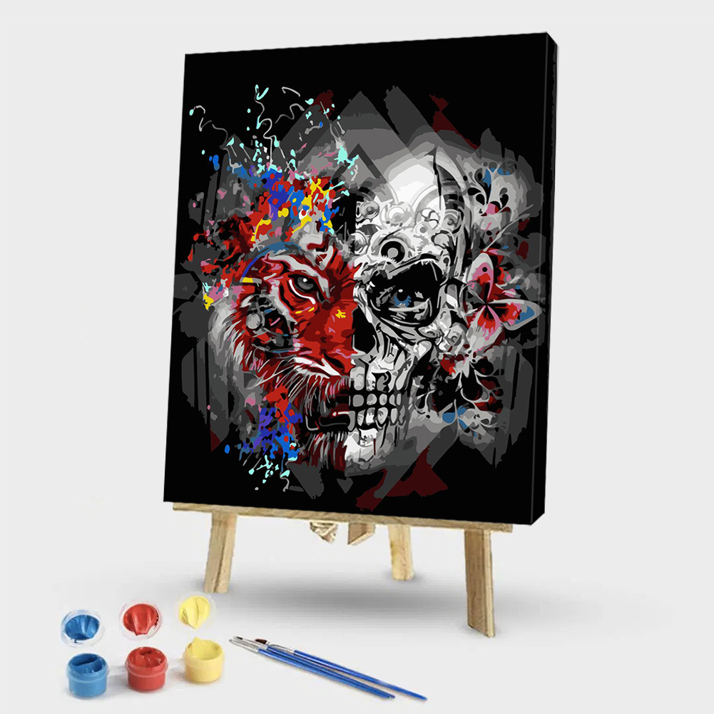 

40x50cm - Paint By Numbers Abstract Skull, 501 Original