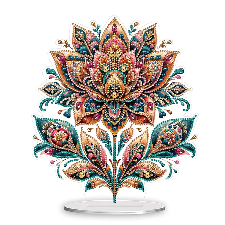 Gorgeous Flower Diamond Painting Tabletop Ornaments Kit for Office Desktop Decor