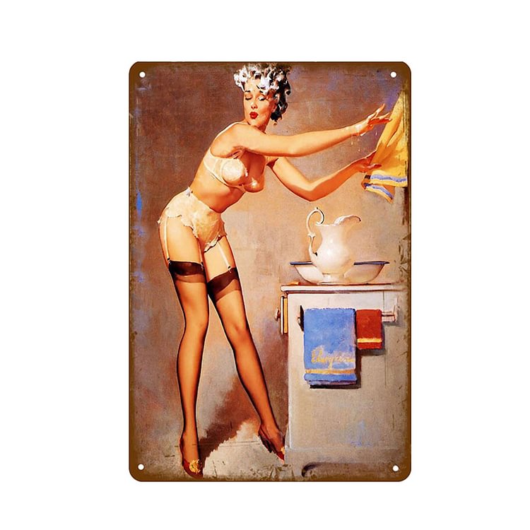 Sexy Lady Pin Up Girl - Vintage Tin Signs/Wooden Signs 8*12Inch/12*16Inch