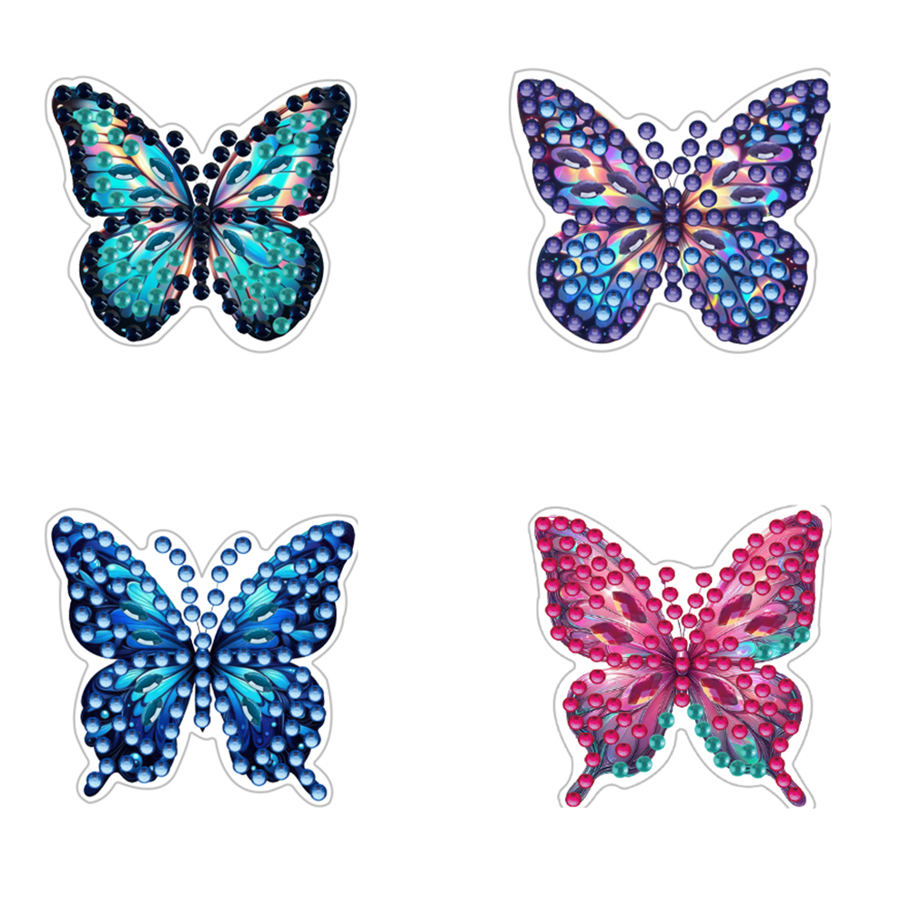 4pc Butterfly DIY Diamond Painting Car Air Vent Clip Air Freshener for Adults